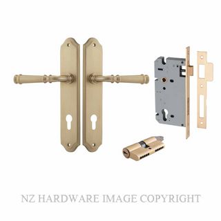 IVER 13218KENTR60KK VERONA KEY-KEY ENTRANCE LOCK KITSET SHOULDERED PLATE BRUSHED BRASS