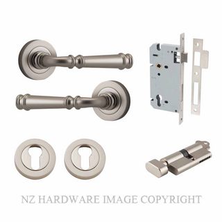 IVER 0319KENTR60KT VERONA KEY-TURN ENTRANCE LOCK KITSET ROUND ROSE SATIN NICKEL