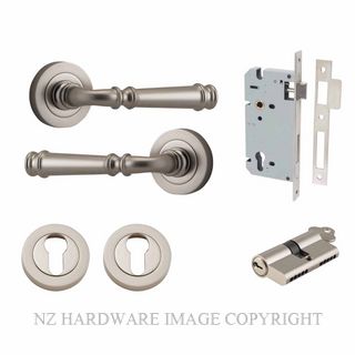IVER 0319KENTR60KK VERONA KEY-KEY ENTRANCE LOCK KITSET ROUND ROSE SATIN NICKEL