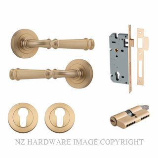 IVER 0602KENTR60KK VERONA KEY-KEY ENTRANCE LOCK KITSET ROUND ROSE BRUSHED BRASS
