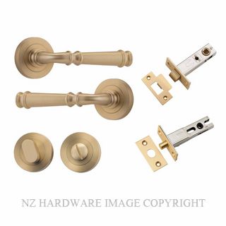 IVER 0602KPRIV60 VERONA PRIVACY LATCH KITSET ROUND ROSE BRUSHED BRASS
