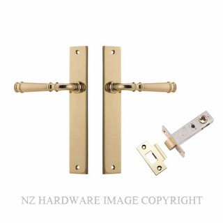 IVER 10206KPASS60 VERONA PASSAGE LATCH KITSET RECTANGULAR PLATE POLISHED BRASS