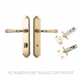 IVER 10218KPRIV60 VERONA PRIVACY LATCH KITSET SHOULDERED PLATE POLISHED BRASS