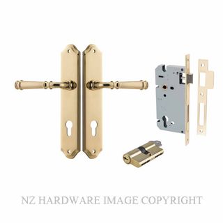 IVER 10218KENTR60KK VERONA KEY-KEY ENTRANCE LOCK KITSET SHOULDERED PLATE POLISHED BRASS