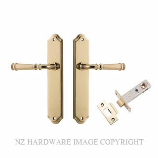 IVER 10218KPASS60 VERONA PASSAGE LATCH KITSET SHOULDERED PLATE POLISHED BRASS