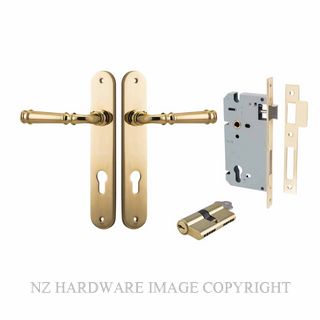 IVER 10230KENTR60KK VERONA KEY-KEY ENTRANCE LOCK KITSET OVAL PLATE POLISHED BRASS