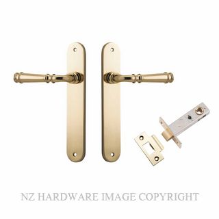 IVER 10230KPASS60 VERONA PASSAGE LATCH KITSET OVAL PLATE POLISHED BRASS