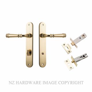 IVER 10230KPRIV60 VERONA PRIVACY LATCH KITSET OVAL PLATE POLISHED BRASS