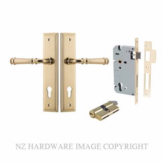 IVER 10242KENTR60KK VERONA KEY-KEY ENTRANCE LOCK KITSET STEPPED PLATE POLISHED BRASS