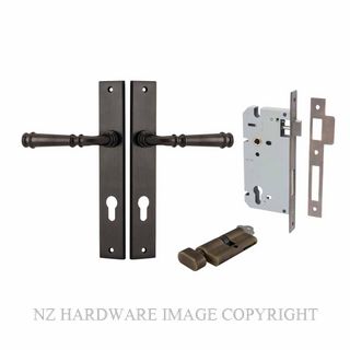 IVER 10706KENTR60KT VERONA KEY-TURN ENTRANCE LOCK KITSET RECTANGULAR PLATE SIGNATURE BRASS