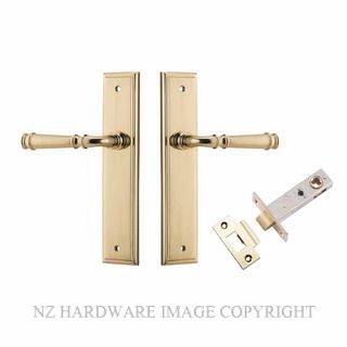 IVER 10242KPASS60 VERONA PASSAGE LATCH KITSET STEPPED PLATE POLISHED BRASS