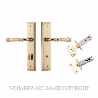 IVER 10242KPRIV60 VERONA PRIVACY LATCH KITSET STEPPED PLATE POLISHED BRASS
