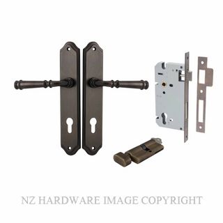 IVER 10718KENTR60KT VERONA KEY-TURN ENTRANCE LOCK KITSET SHOULDERED PLATE SIGNATURE BRASS