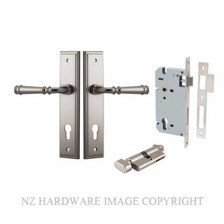 IVER 14742KENTR60KT VERONA KEY-TURN ENTRANCE LOCK KITSET STEPPED PLATE SATIN NICKEL