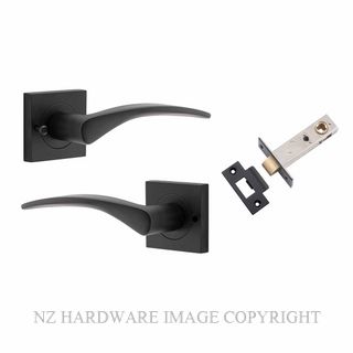IVER 0283KPASS60 OXFORD PASSAGE LATCH KITSET SQUARE ROSE MATT BLACK