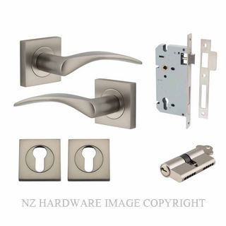 IVER 0289KENTR60KK OXFORD KEY-KEY ENTRANCE LOCK KITSET SQUARE ROSE SATIN NICKEL