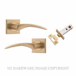 IVER 0459KPASS60 OXFORD PASSAGE LATCH KITSET SQUARE ROSE BRUSHED BRASS