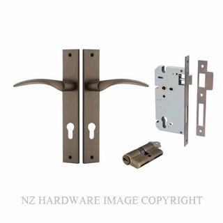IVER 10704KENTR60KK OXFORD KEY-KEY ENTRANCE LOCK KITSET RECTANGULAR PLATE SIGNATURE BRASS