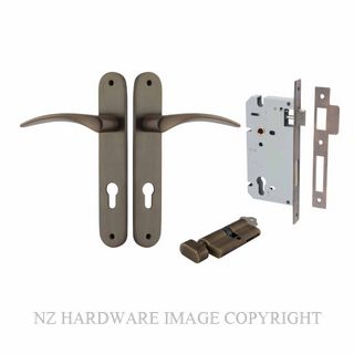 IVER 10728KENTR60KT OXFORD KEY-TURN ENTRANCE LOCK KITSET OVAL PLATE SIGNATURE BRASS