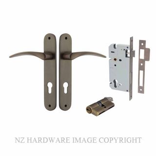 IVER 10728KENTR60KK OXFORD KEY-KEY ENTRANCE LOCK KITSET OVAL PLATE SIGNATURE BRASS