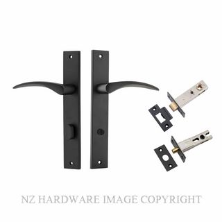 IVER 12704KPRIV60 OXFORD PRIVACY LATCH KITSET RECTANGULAR PLATE MATT BLACK