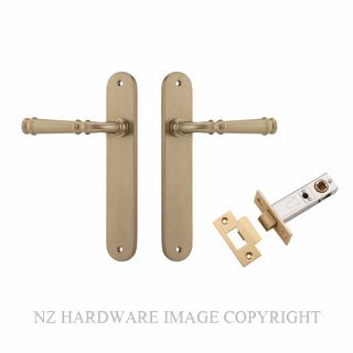 IVER 13230KPASS60 VERONA PASSAGE LATCH KITSET OVAL PLATE BRUSHED BRASS