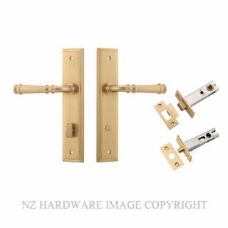 IVER 13242KPRIV60 VERONA PRIVACY LATCH KITSET STEPPED PLATE BRUSHED BRASS
