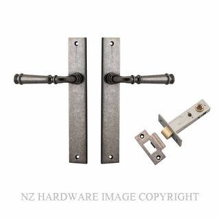 IVER 13706KPASS60 VERONA PASSAGE LATCH KITSET RECTANGULAR PLATE DISTRESSED NICKEL