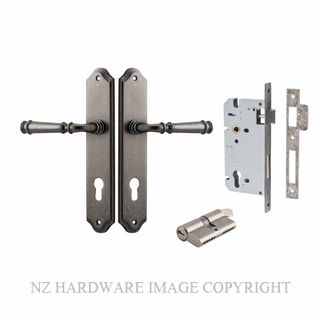 IVER 13718KENTR60KK VERONA KEY-KEY ENTRANCE LOCK KITSET SHOULDERED PLATE DISTRESSED NICKEL
