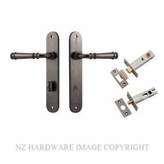 IVER 13730KPRIV60 VERONA PRIVACY LATCH KITSET OVAL PLATE DISTRESSED NICKEL
