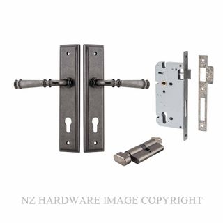 IVER 13742KENTR60KT VERONA KEY-TURN ENTRANCE LOCK KITSET STEPPED PLATE DISTRESSED NICKEL
