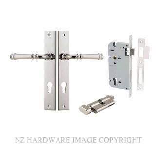 IVER 14206KENTR60KT VERONA KEY-TURN ENTRANCE LOCK KITSET RECTANGULAR PLATE POLISHED NICKEL