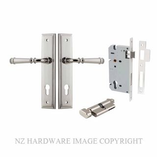 IVER 14242KENTR60KT VERONA KEY-TURN ENTRANCE LOCK KITSET STEPPED PLATE POLISHED NICKEL