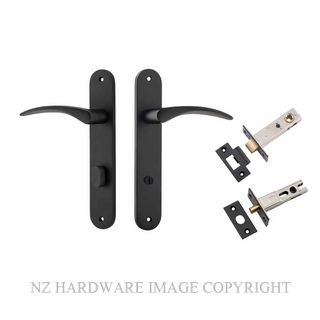 IVER 12728KPRIV60 OXFORD PRIVACY LATCH KITSET OVAL PLATE MATT BLACK