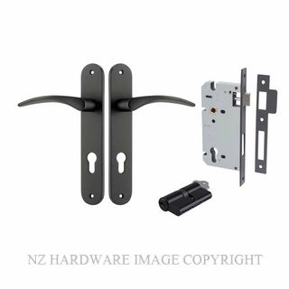 IVER 12728KENTR60KK OXFORD KEY-KEY ENTRANCE LOCK KITSET OVAL PLATE MATT BLACK