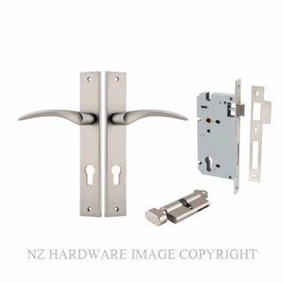 IVER 14704KENTR60KT OXFORD KEY-TURN ENTRANCE LOCK KITSET RECTANGULAR PLATE SATIN NICKEL