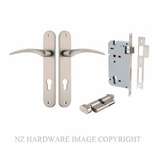 IVER 14728KENTR60KT OXFORD KEY-TURN ENTRANCE LOCK KITSET OVAL PLATE SATIN NICKEL