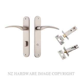 IVER 14728KPRIV60 OXFORD PRIVACY LATCH KITSET OVAL PLATE SATIN NICKEL