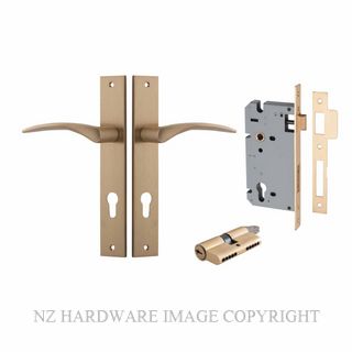 IVER 15704KENTR60KK OXFORD KEY-KEY ENTRANCE LOCK KITSET RECTANGULAR PLATE BRUSHED BRASS