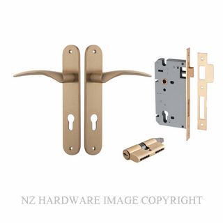 IVER 15728KENTR60KK OXFORD KEY-KEY ENTRANCE LOCK KITSET OVAL PLATE BRUSHED BRASS