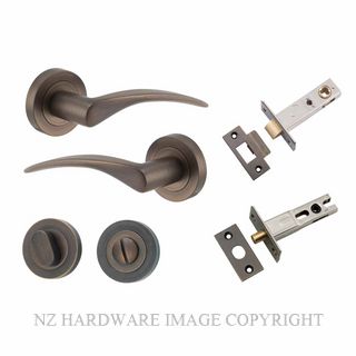 IVER 9221KPRIV60 OXFORD PRIVACY LATCH KITSET ROUND ROSE SIGNATURE BRASS
