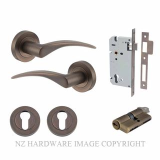 IVER 9221KENTR60KK OXFORD KEY-KEY ENTRANCE LOCK KITSET ROUND ROSE SIGNATURE BRASS