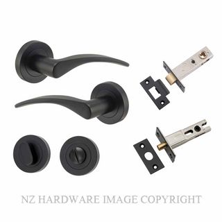 IVER 9223KPRIV60 OXFORD PRIVACY LATCH KITSET ROUND ROSE MATT BLACK