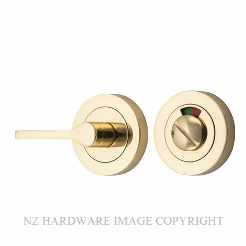 IVER 21710 ROUND ACCESSIBIILITY PRIVACY TURN WITH INDICATOR POLISHED BRASS
