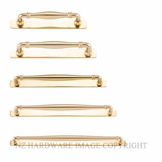 IVER 21060B SARLAT 144MM CABINET PULL WITH BACKPLATE POLISHED BRASS