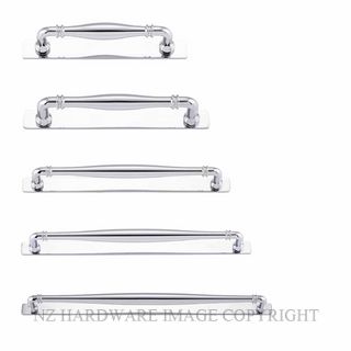 IVER 21064B SARLAT 144MM CABINET PULL WITH BACKPLATE CHROME PLATE