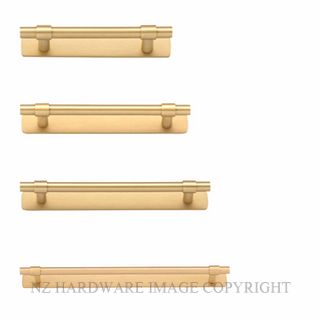 IVER 20996B HELSINKI 141MM CABINET PULL WITH BACKPLATE BRUSHED BRASS