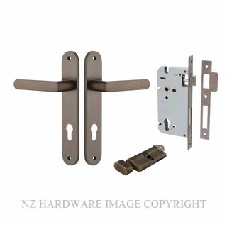 IVER 10864KENTR60KT OSAKA KEY-TURN ENTRANCE LOCK KITSET OVAL PLATE SIGNATURE BRASS