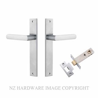 IVER 12360KPASS60 OSAKA PASSAGE LATCH KITSET RECTANGULAR PLATE BRUSHED CHROME