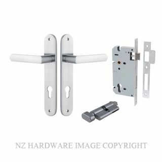 IVER 12364KENTR60KT OSAKA KEY-TURN ENTRANCE LOCK KITSET OVAL PLATE BRUSHED CHROME